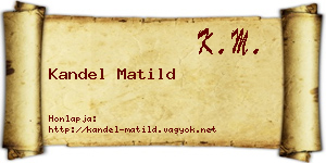 Kandel Matild névjegykártya
